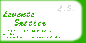 levente sattler business card